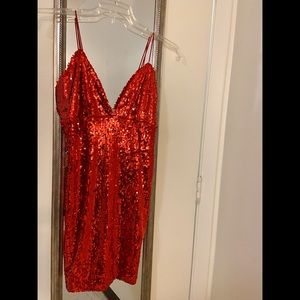 Sequin Dress - Red